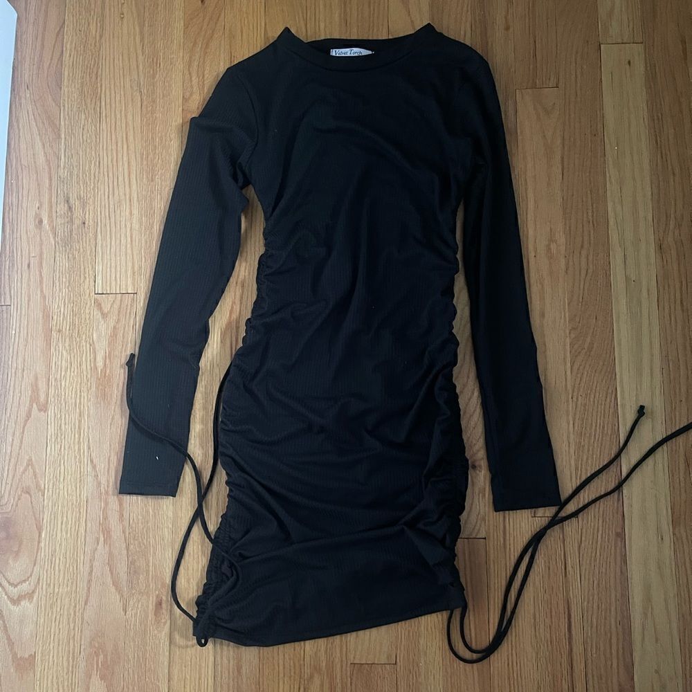 Velvet torch | cinch side bodycon dress